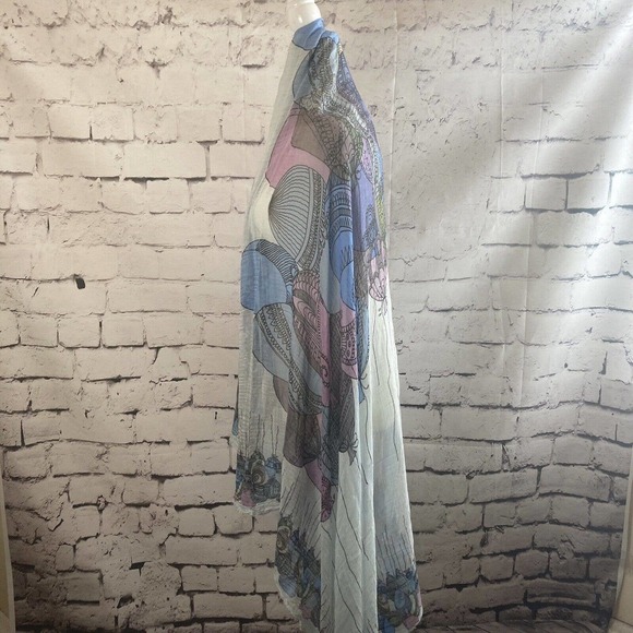 813 Ottotredici Scarf Balloon‎ Print Rectangle Modal Silk Blend Multicolor - Picture 2 of 10